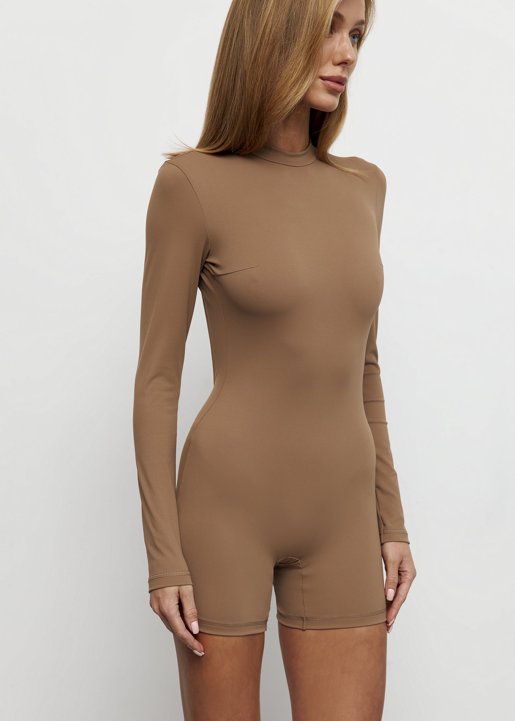 Romper Arabesque Long Sleeve Caramel